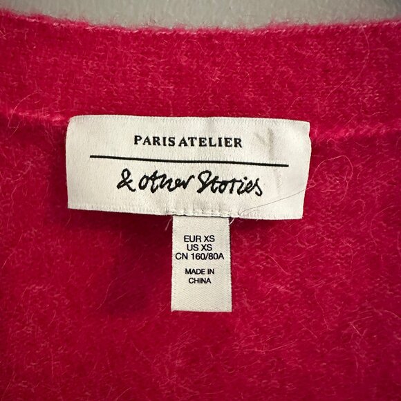 & Other Stories Fusia Alpaca Wool Blend Cardigan Sweater - Picture 2 of 8